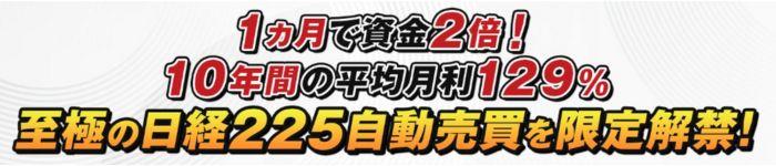 10年間の平均月利129%