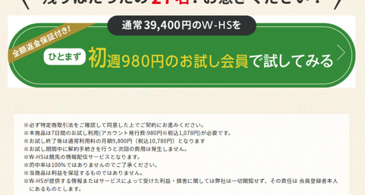 W-HS(ウインズホース)の実態